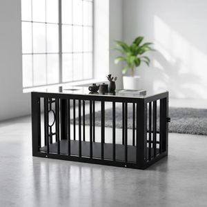 Jaula de Hierro para BDSM, Recinto de Entrenamiento de Bondage, Estilo Mesa de Centro, Muebles Sexuales para Adultos, Accesorios para Habitación, Entrenamiento Erótico para Parejas, Negro - Product Image 1