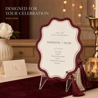 Carte d'invitation de mariage découpée sur mesure, forme irrégulière personnalisée, impression d'invitation multicouche, logo personnalisé OEM ODM
