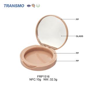 Wholesale 10g Plastic Pressed Powder Containers Custom Logo Empty Cosmetic Boxes Disposable PP <b>Blush</b> Packaging - Product Image 3