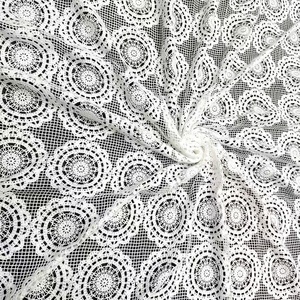 Vente en gros de linge de <span class=keywords><strong>lit</strong></span> en dentelle guipure moderne, tissu brodé, drap de <span class=keywords><strong>lit</strong></span> blanc - Product Image 6