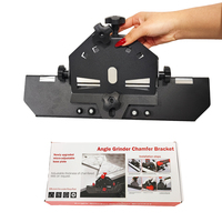 Support de coupe d'angle réglable en métal noir à 45 degrés pour carrelage, avec boutons de fixation multiples, stable et antidérapant, pour meuleuse d'angle
