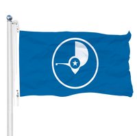 Drapeau de Tokelau 3x5 durable pour équipe sportive, bannière décorative murale intérieure, compatible avec les mât de drapeau pour l'extérieur de la maison