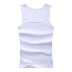 Débardeur de sport pour homme de qualité en gros, en polyester et coton, col carré, sous-vêtement de fitness respirant, débardeur d'exercice - Product Image 5