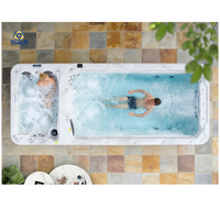 Piscine de nage à contre-courant extérieure en acrylique de 8 mètres avec fonction de massage pour enfants et usage hôtelier