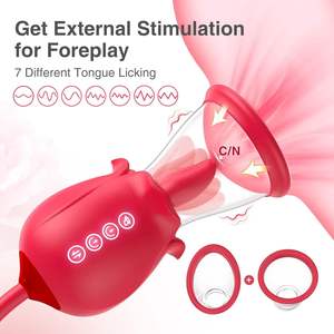 Nouveau Masturbateur Rose Lèche-Langue Orgasmique à 10 Fréquences de Vibration, Rechargeable, en Silicone, Étanche et Silencieux, Spécial Femme - Product Image 4