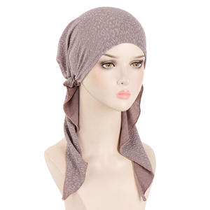 Nueva moda versátil musulmana señora instantánea tela Hijab para mujeres venta al por mayor pañuelo elástico curvo último Hijab instantáneo - Product Image 2