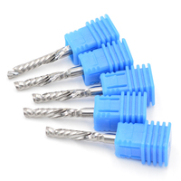 Fraise à spirale en carbure 3.175/4/5/6/8 mm, coupe ascendante et descendante, fraise à sculpter à 1 dent, outil de fraisage, fraise pour routeur CNC pour le bois