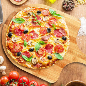 Utensilios <span class=keywords><strong>de</strong></span> Cocina Multifuncionales Premium, Bandeja para Servir, Pala para Pizza <span class=keywords><strong>de</strong></span> Bambú con Mango, para Pizza, Pan y Tabla <span class=keywords><strong>de</strong></span> Charcutería - Product Image 5