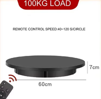 Plateau tournant rotatif à 360 degrés pour photographie, 60 cm, 100 kg, pour exposition et rotation de produits