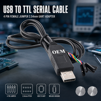 Câble Série USB vers TTL 4 Broches Femelle, Cordon Adaptateur de Débogage UART 2,54 mm pour Carte de Développement – Vente en Gros