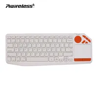 Awireless-teclado ergonómico barato, Mini retroiluminación portátil ultrafino, Bluetooth, con trackpad para teléfono inteligente