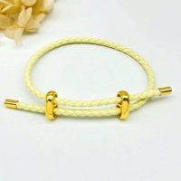 Bracelets en corde à breloques ajustables et colorés, accessoires de mode en acier inoxydable tendance et personnalisés