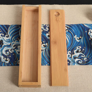 Bamboo Storage Box <b>Rectangle</b> Single Tier Solid Wood Gift Box Neatening Storage 10Kg Capacity - Product Image 5