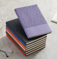 Carnet en cuir souple à motif géométrique Couleur élevée Valeur épaissie Mode Simple Design Business Office Meeting Record Book