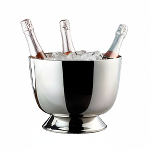 Seau à vin et à glace moderne en acier inoxydable Décoration de table unique pour la maison, le mariage ou la fête Prix - Product Image 1