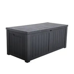 Weatherproof Plastic Rattan Garden Storage Container Outdoor Deck Box