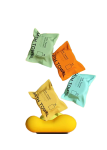 ผ้าเช็ดตัวอัดเม็ดแบบกำหนดเอง Wipex ผ้าเช็ดตัวมหัศจรรย์แบบเม็ด แพ็คแบบอัด ผ้าเช็ดตัวแบบใช้แล้วทิ้งจากวัสดุวิสโคสที่เป็นมิตรต่อสิ่งแวดล้อม - Product Image 3