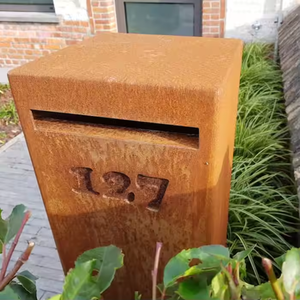Buzones de Correo Exteriores Independientes de Acero Corten Oxidado, Estilo Moderno Vintage Único, Impermeables, con Capacidad Personalizable y Fácil Instalación - Product Image 3