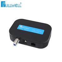Fullwell FWR-1000GSD Nodo Óptico de Filtro con Carcasa de Plástico Negra para Interiores, Receptor Óptico de Filtro FTTH HFC con Adaptador de Corriente para EE. UU./UE