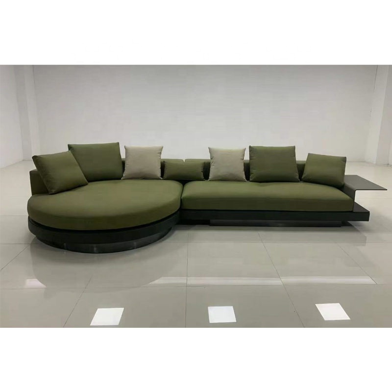 Moder minimalist hotel indoor furniture home living room curve sofa