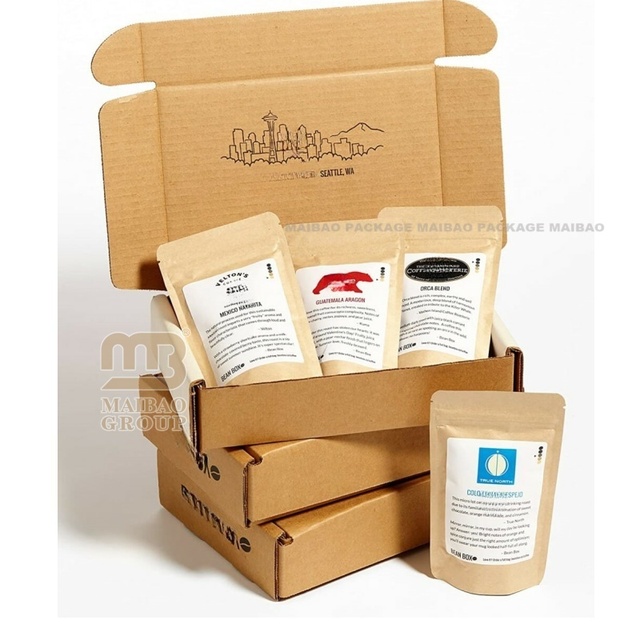 Custom Corrugated Cardboard Subscription Box Drip Bag Package Box Coffee Beans Packaging Box