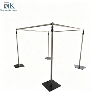 7Ft-12Ft Adjustable Backdrop Curtain Portable Pipe Drape Kits Easy Setup for Trade Shows Weddings Displays - Product Image 1
