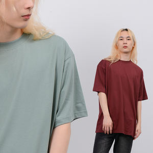 Camiseta de Hombre 2024, Nueva, 190G, Holgada, 100% Algodón, Manga Corta, Lisa, de Color Sólido, Estilo Básico - Product Image 4