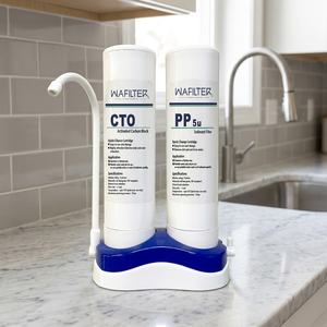 Filtre à eau manuel en plastique pour comptoir, à charbon actif, 2 étapes, changement rapide, capacité de 2000 ml, installation facile et sûre pour - Product Image 4