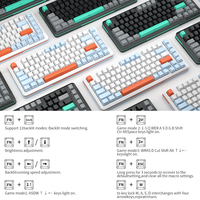 Furycube S82 Custom 75% Gasket LED Backlit Gaming Mechanical Keyboard Wired Swappable 3pin Switch 82 Keyboard Gaming Keyboard