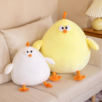 Oreiller en peluche de poulet mignon et populaire, personnalisé en usine, rembourré en coton PP et mousse, vente en gros, fabricant OEM BIPU Noël