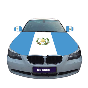 Promotional Outdoor Custom 120x150cm Elasticity Engine Hood and Rearview Mirror <strong>Guatemala</strong> Guatemalans Car Hood Cover Flag - Product Image 1