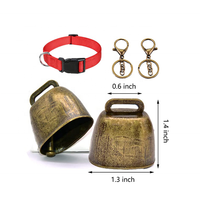 Cloche en métal plaqué OEM personnalisée de 35 mm avec sangle en ficelle, pendentif suspendu pour sac à dos de randonnée, collier d'animal, décoration de Noël en extérieur
