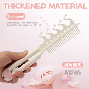 Peine de férula para costura de cabello 2 en 1, costura de distribución en forma de V, artefacto de desaparición, para la cabeza cubierta alta, peine esponjoso - Product Image 4