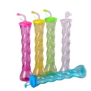 Groothandel Custom Plastic Spiraal Werf <span class=keywords><strong>Cup</strong></span> Slush <span class=keywords><strong>Yard</strong></span> Party <span class=keywords><strong>Cup</strong></span> Met Stro Drinkbekers Voor Feesten - Product Image 2