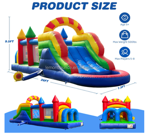Toboggan aquatique gonflable commercial le plus vendu avec piscine et château gonflable combinés – Équipement de jeu aquatique extérieur et idéal pour les entreprises de location - Product Image 4