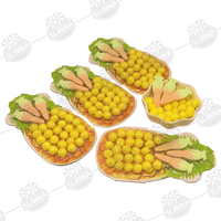 Bonbons soufflés en forme d'ananas en gros, bonbons durs ronds saveur ananas, bonbons pressés halal