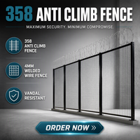 Clôture de sécurité anti-escalade 358 Mesh avec design à vue dégagée, clôture en treillis métallique 358 en acier revêtu de PVC pour ports et terminaux