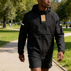 Nouveau sweat à capuche sportif pour <span class=keywords><strong>homme</strong></span> Nai 2025, avec blocs de couleur, en coton respirant, fermeture éclair, style décontracté - Product Image 1