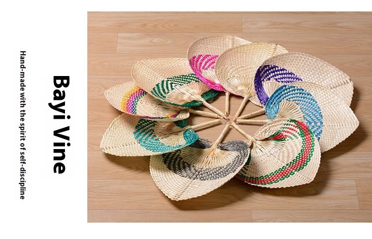 ชุดผสมสีแบบพัดด้วยมือทำจากไม้ไผ่