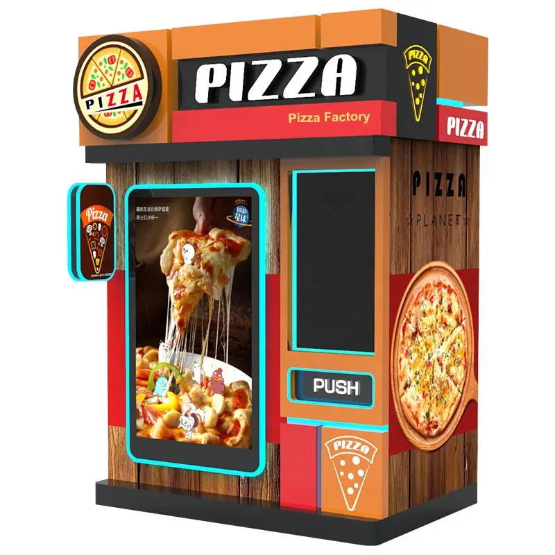 Outdoor Self-service Fast Food Making Machine Fully Automatic Pizza Vending Mach