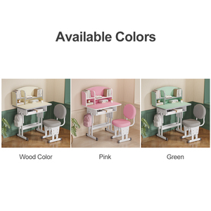 Trẻ Em Bằng Gỗ Viết Bảng Nghiên Cứu Nhà Đồ Nội Thất Chiều Cao Có Thể Điều Chỉnh Sinh Viên Bàn Và Ghế Đặt Cho Trẻ Em Với Kệ Sách Ngăn Kéo - Product Image 6