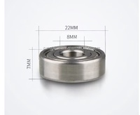 Roulement à billes RUNSTAR en acier inoxydable 608Z 8*22*7 S608ZZ S608-2RS à gorge profonde simple rangée antirouille ZZ ABEC-1/3/5 avec graisse