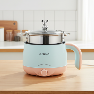 <span class=keywords><strong>Olla</strong></span> Eléctrica Portátil de Acero Inoxidable, Multifuncional, Antiadherente, para Uso Doméstico y Hotelero - Product Image 1