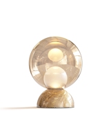 Lampe de chevet minimaliste moderne pour chambre à coucher avec base en métal et corps en verre pour salon et chambre