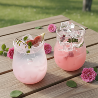 Mug à café isotherme moderne en verre borosilicate de haute qualité, forme tulipe, 350 ml, résistant à la chaleur, sans BPA, compatible micro-ondes et lave-vaisselle