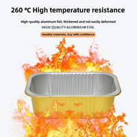 Vente en gros de plaques PET au micro-ondes, couvercles thermoscellables, conteneur rectangulaire en feuille d'aluminium, emballage alimentaire en PP épaissi