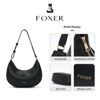 Vente en gros d'usine FOXER Sacs à main pour femmes tendance demi-lune Sacs à bandoulière en cuir PU Sac à bandoulière pour femmes pour filles Nouveau design 2025