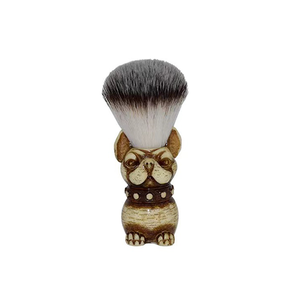 Logo personnalisé manche en bois incurvé visage balayage poussière brosse pur <span class=keywords><strong>blaireau</strong></span> léger 39g Salon usage domestique barbe <span class=keywords><strong>blaireau</strong></span> - Product Image 5