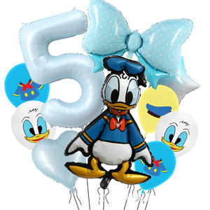 Bleu dessin animé Donald canard thème aluminium <span class=keywords><strong>Film</strong></span> ballon arc ensemble pour la décoration de fête d'anniversaire des enfants, jouets pour enfants - Product Image 5