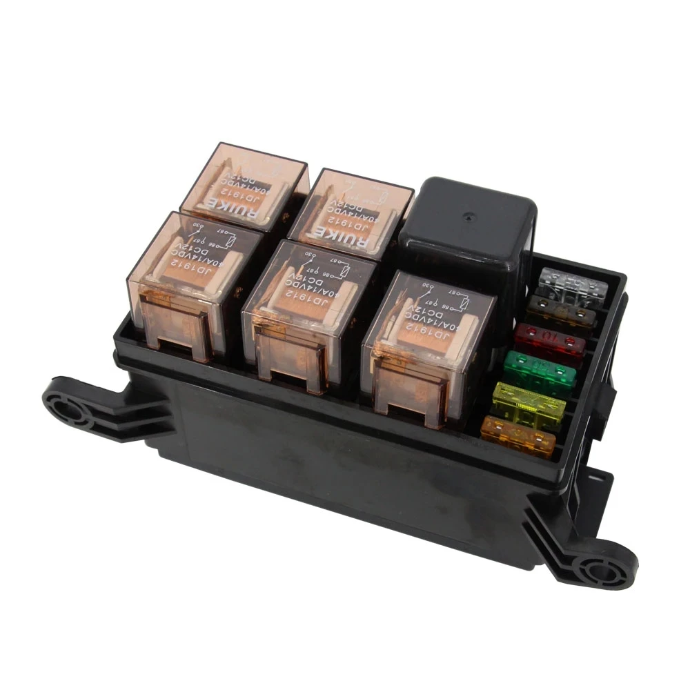 Блок предохранителей с 6 вариантами в сборе, 1 шт., 12 В, 4P, 40 А + 5 шт., 4P, 12 В, 40 А